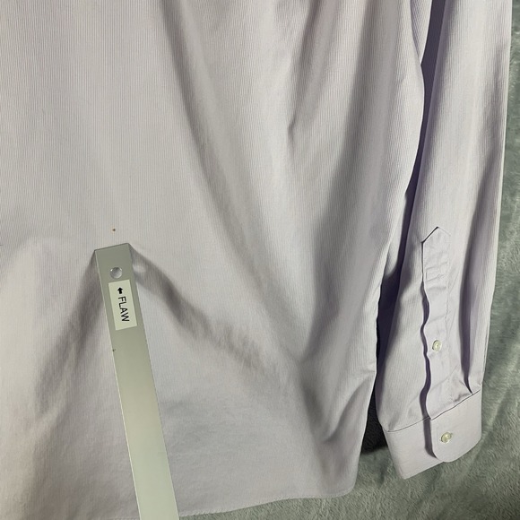 Jos A Banks Men's Button Up Shirt 17 36 Traveler Tailored Fit 100% Cotton Purple - Picture 7 of 8